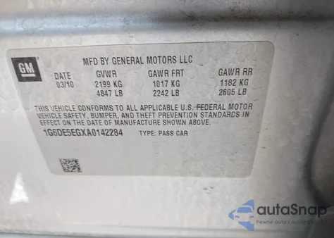 2010 Cadillac Cts Luxury from USA, damaged, VIN 1G6DE5EGXA0142284